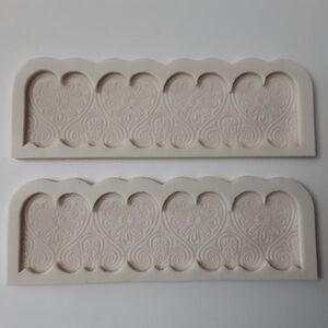 Molds 2 Pieces Of Heart Design Texture Silicone